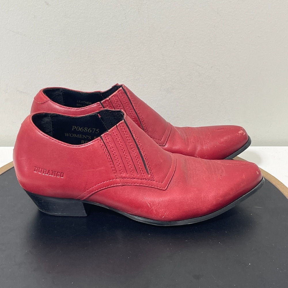 Durango Western Ankle Boots Women 8.5 Pointed Toe Red Leather RD3525 Westerncore